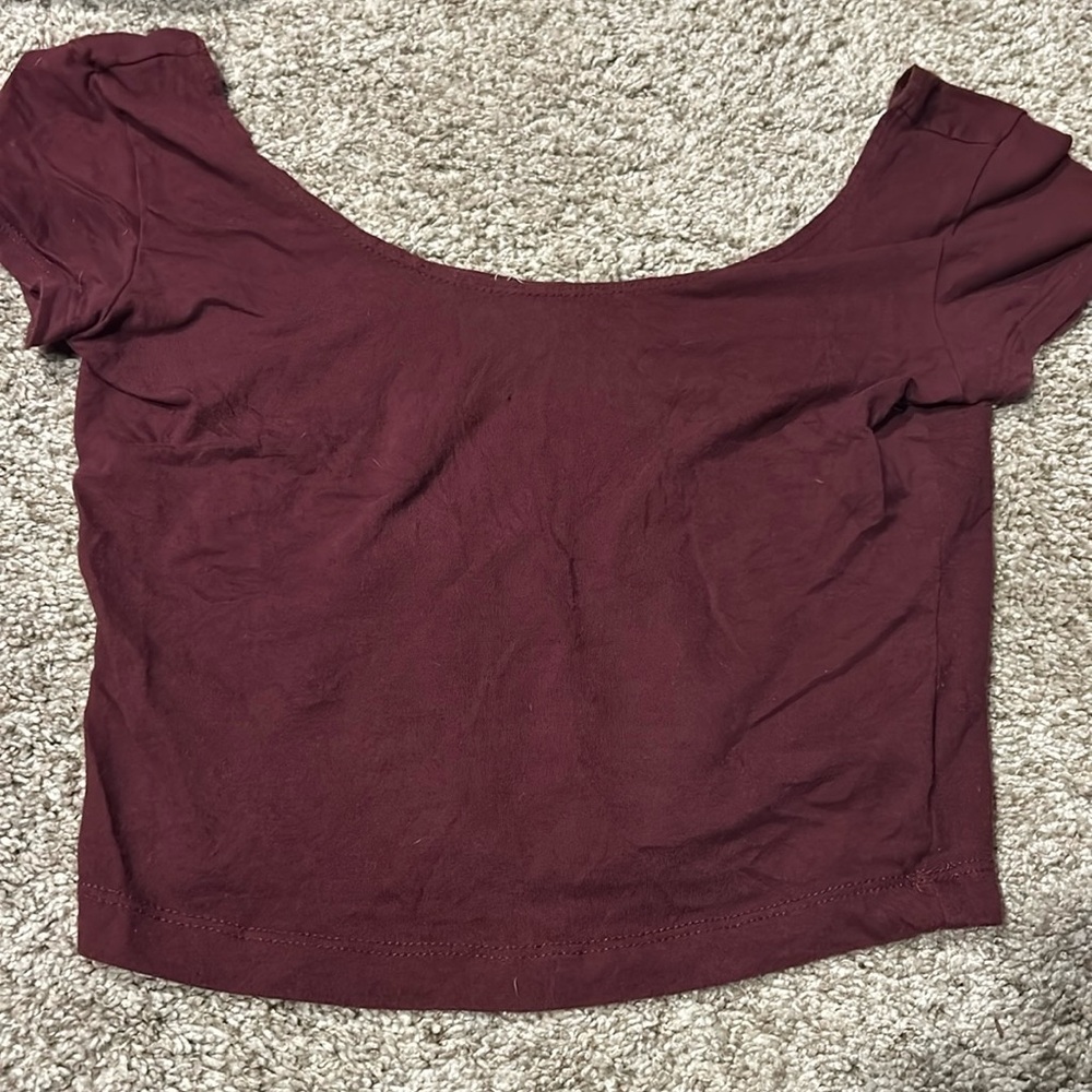 Maroon crop top